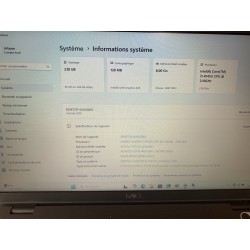 PC portable Dell Latitude 5500 – i3 / 8 Go / SSD 240 Go – Windows 11 Pro